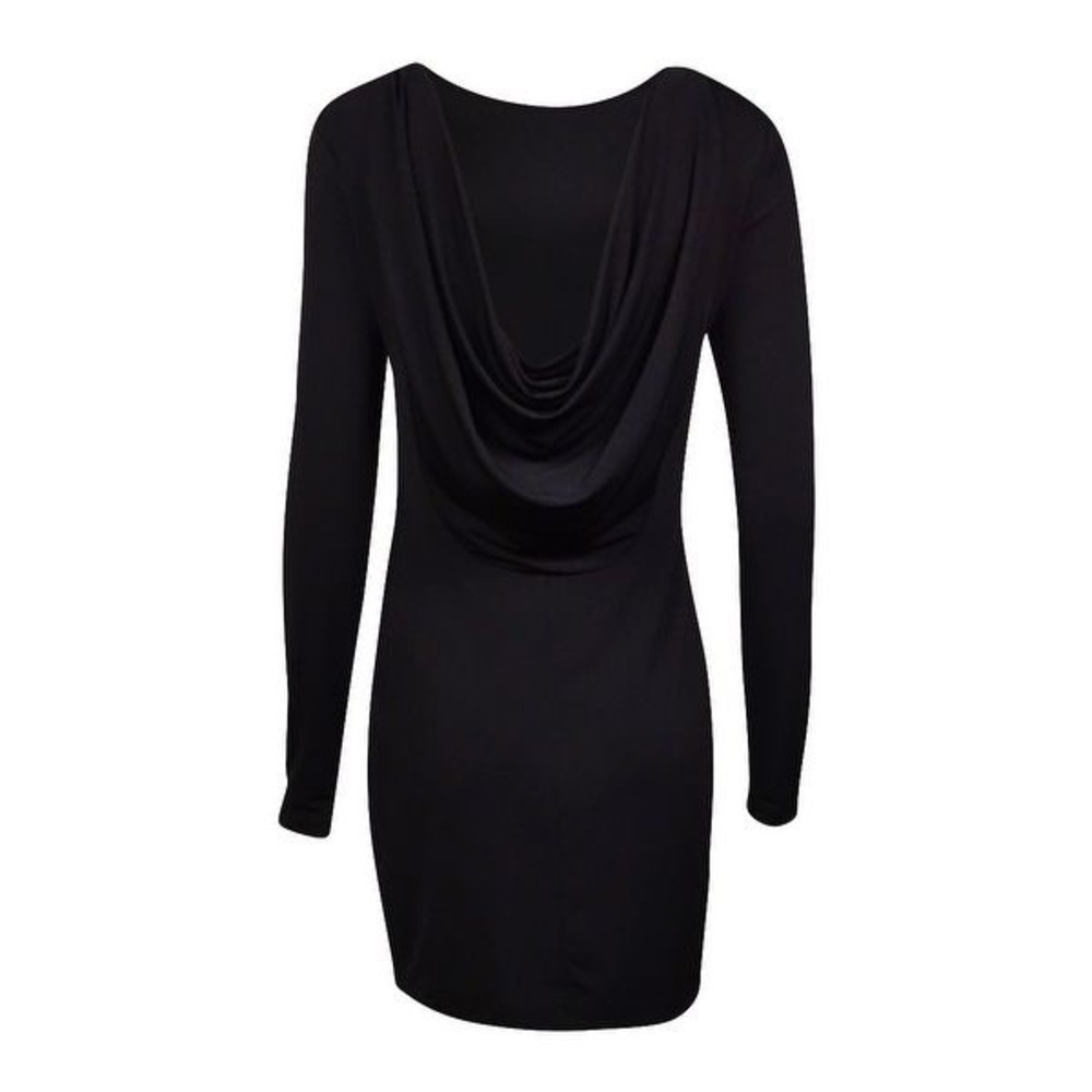 BCBG Black Long Sleeve Low-back Mini